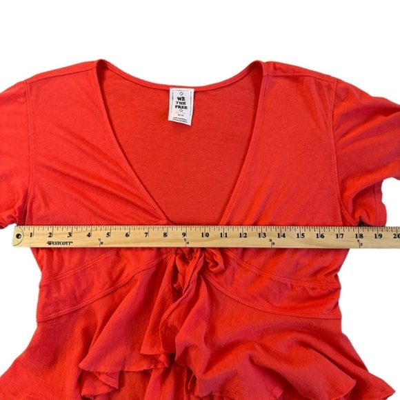 FREE PEOPLE We The Free XS CropTop Knot Me Tie Front Flutter plunge Adjustable - Picture 9 of 16